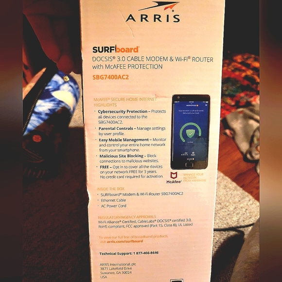 Arris Surfboard Docsis 3.0 Cable Modem & Wifi Router AC2350Mbps SBG7400AC2 - Picture 2 of 5